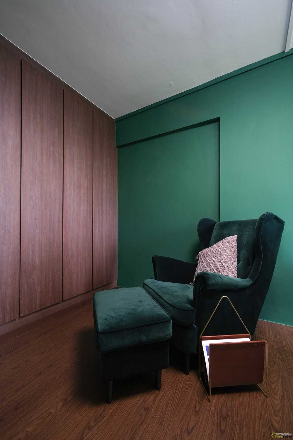 Modern Workstation with Armchairs and Storage Cabinets