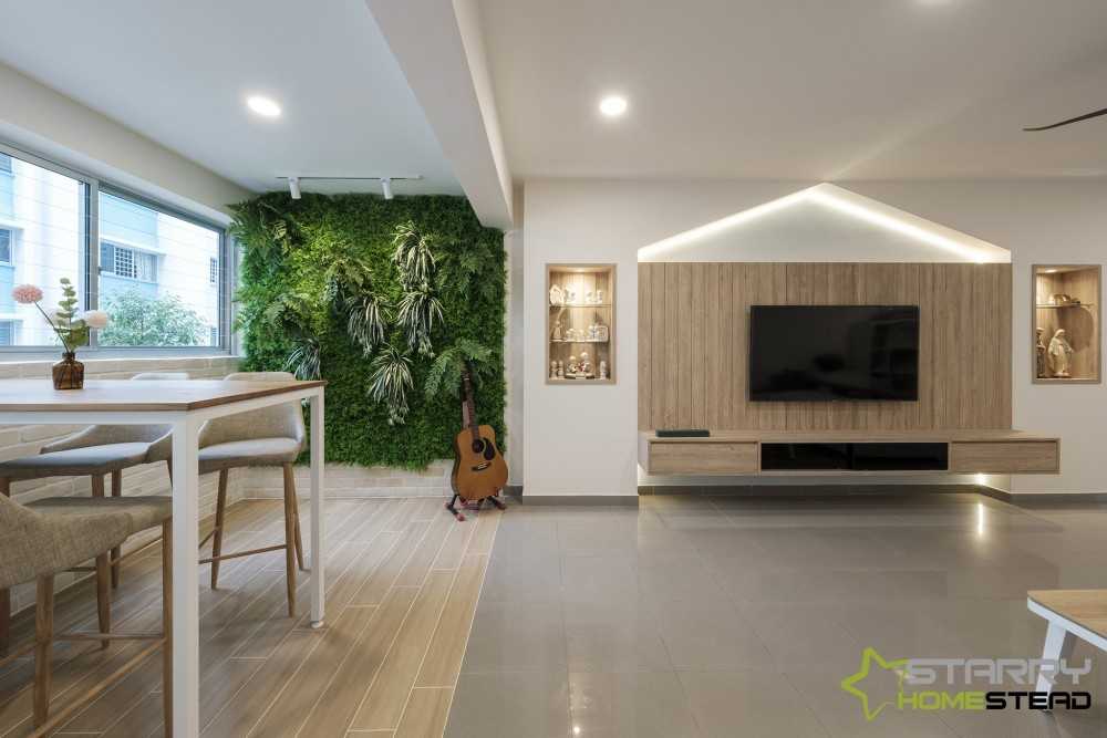 Scandinavian Living Room with TV Console and Wood TV Console