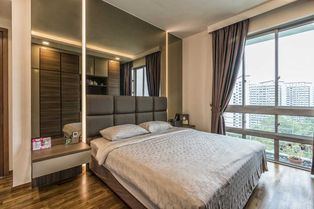 Modern Bedroom with Built-in Bed and Queen Bed