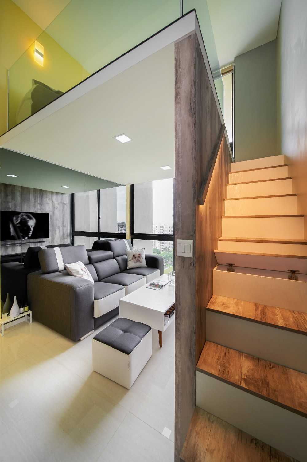 Modern Living Room with TV Console and Feature Wall