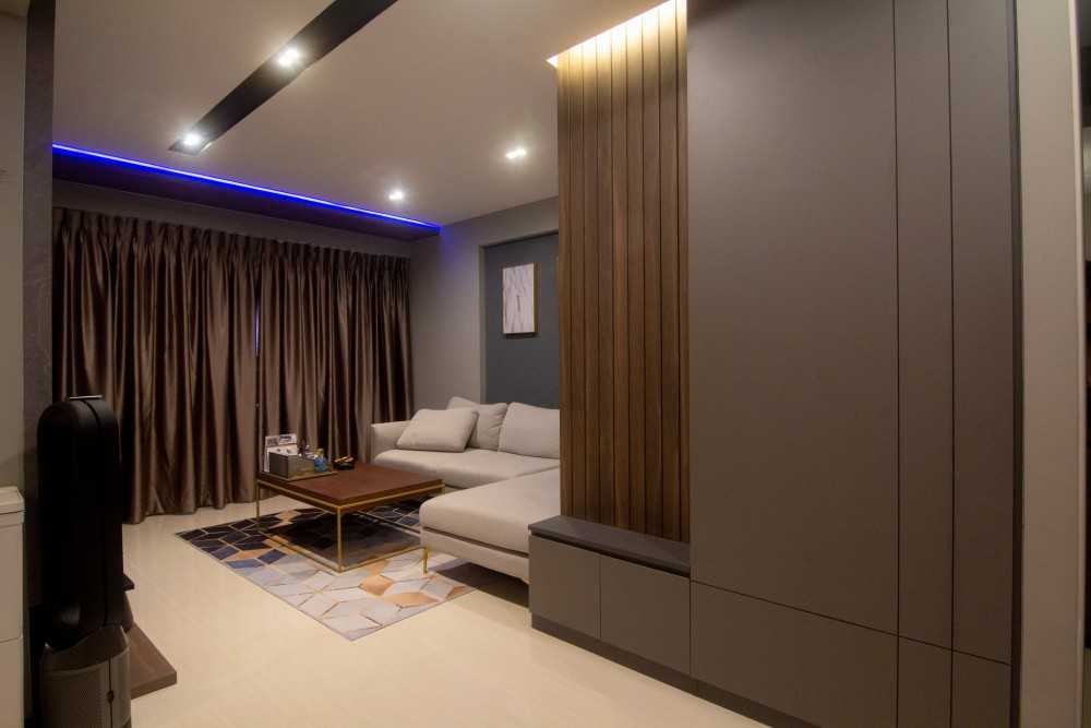 Modern Living Room with Settee and TV Console