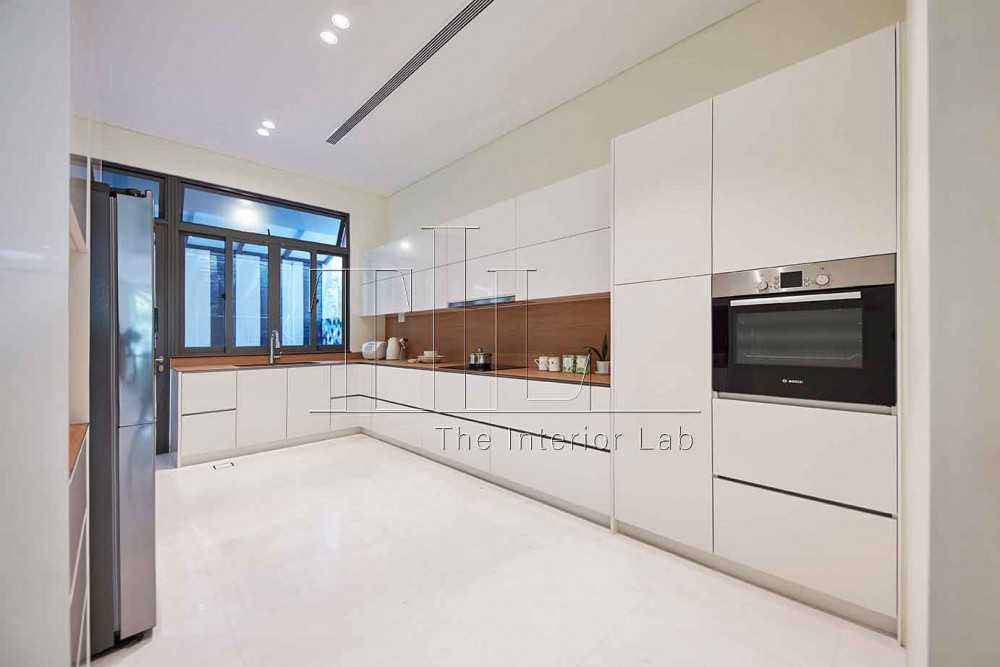 Modern Kitchen with Countertop and Kitchen Window