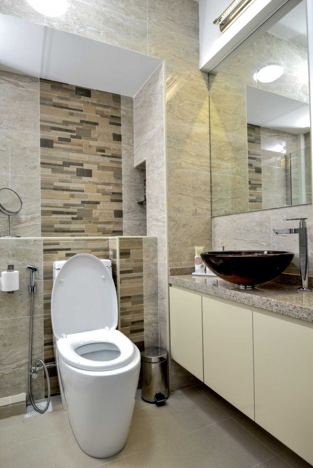 Modern Bathroom with Bathroom Storage and Bathroom Mirrors