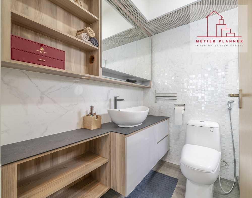 Scandinavian Bathroom with Bathroom Storage and Bathroom Mirrors