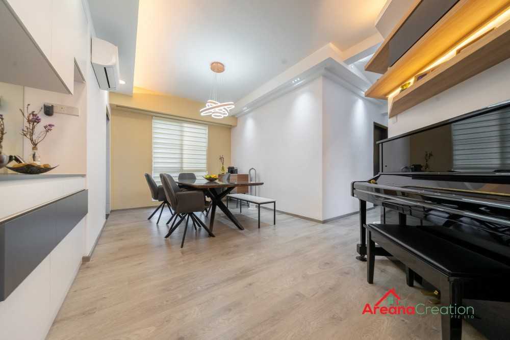 Contemporary Dining Room with Drop Light and Drop Ceiling