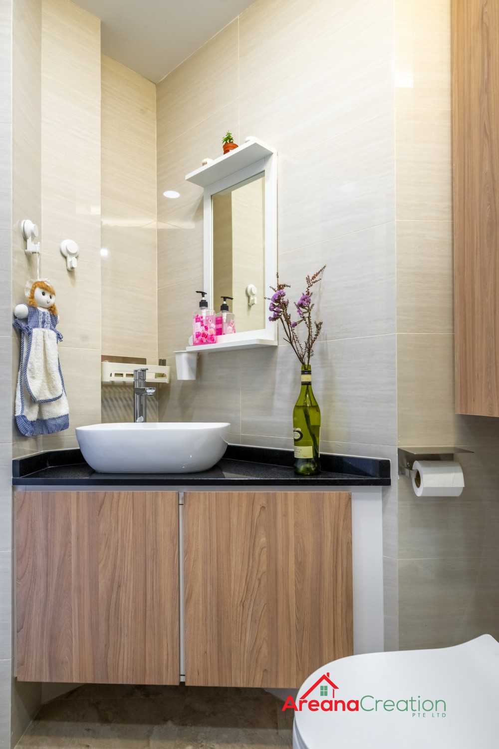Contemporary Bathroom with Shower Screen and Laundry Baskets