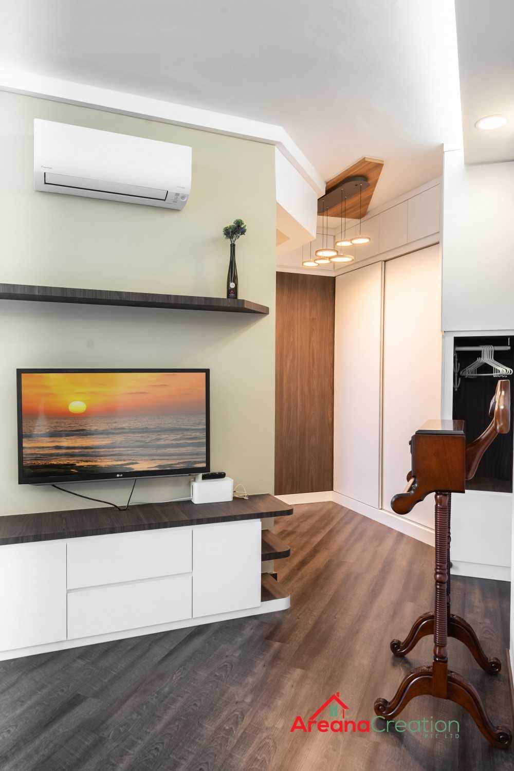Contemporary Bedroom with Ceiling Light and Sliding Wardrobe