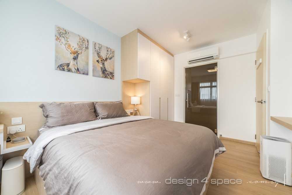 Minimalist Bedroom with Built-in Bed and Bedside Table
