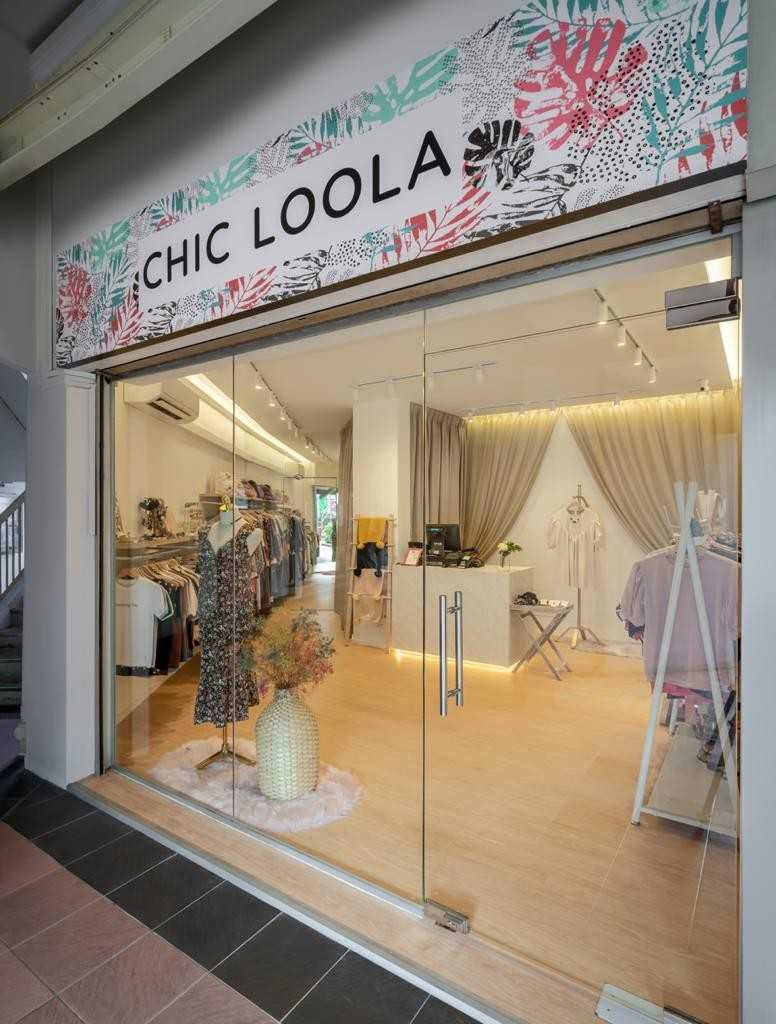 Modern Shopfront with Vinyl Flooring and Glass Door