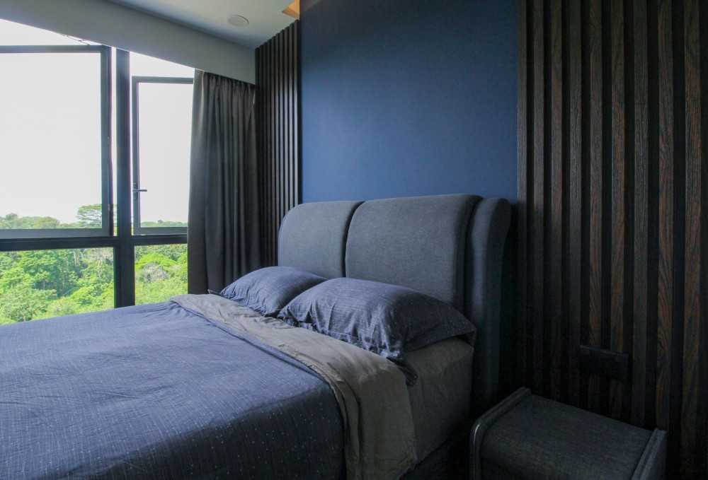 Modern Bedroom with Cove Lighting and Drop Ceiling
