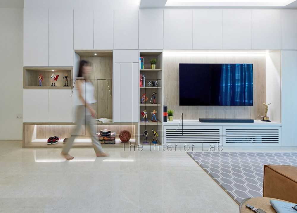 Modern Living Room with Settee and TV Console