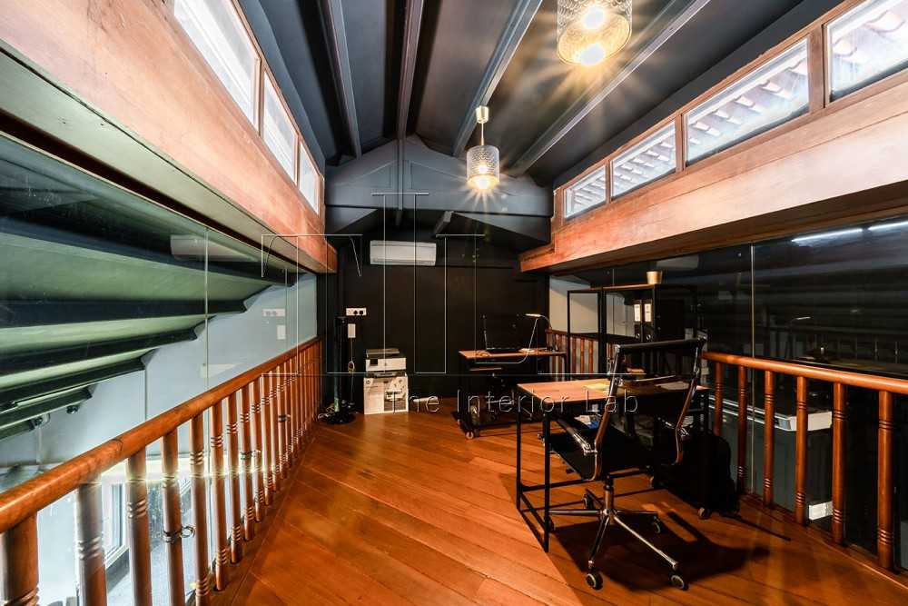Industrial Office with Desk and Desk Chairs