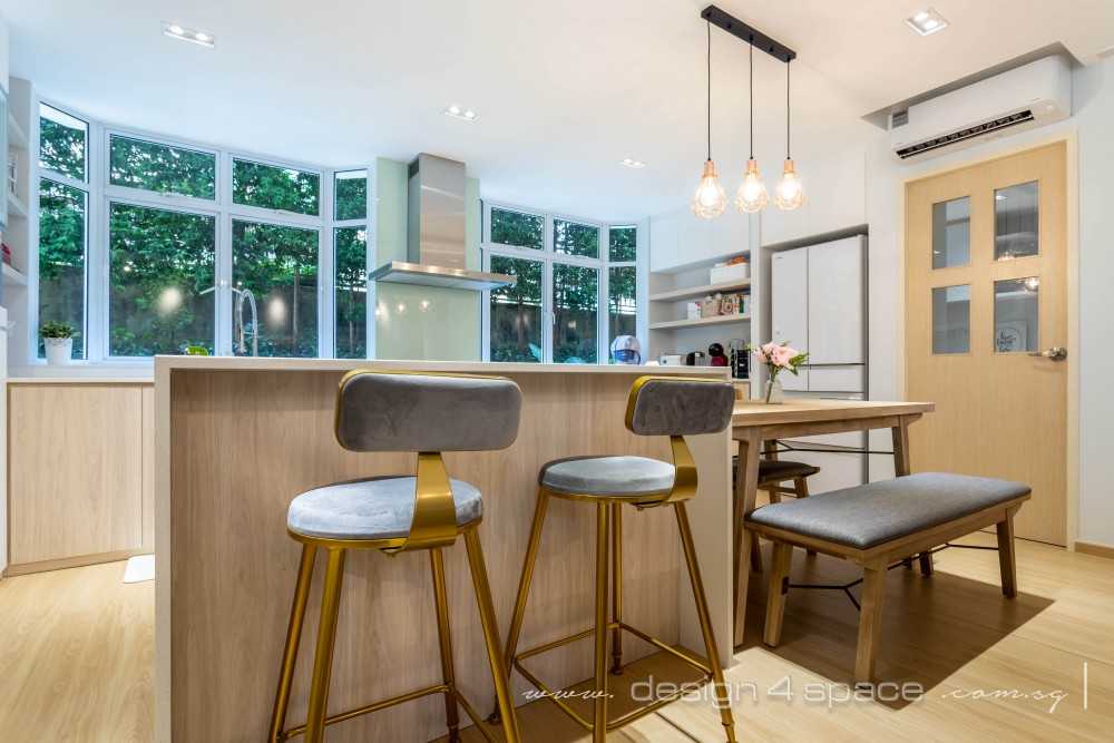 Scandinavian Kitchen with Kitchen Island and Open Kitchen