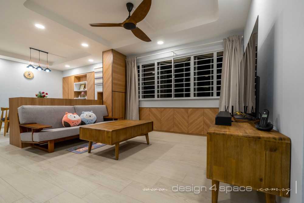 Contemporary Living Room with TV Console and Sofa