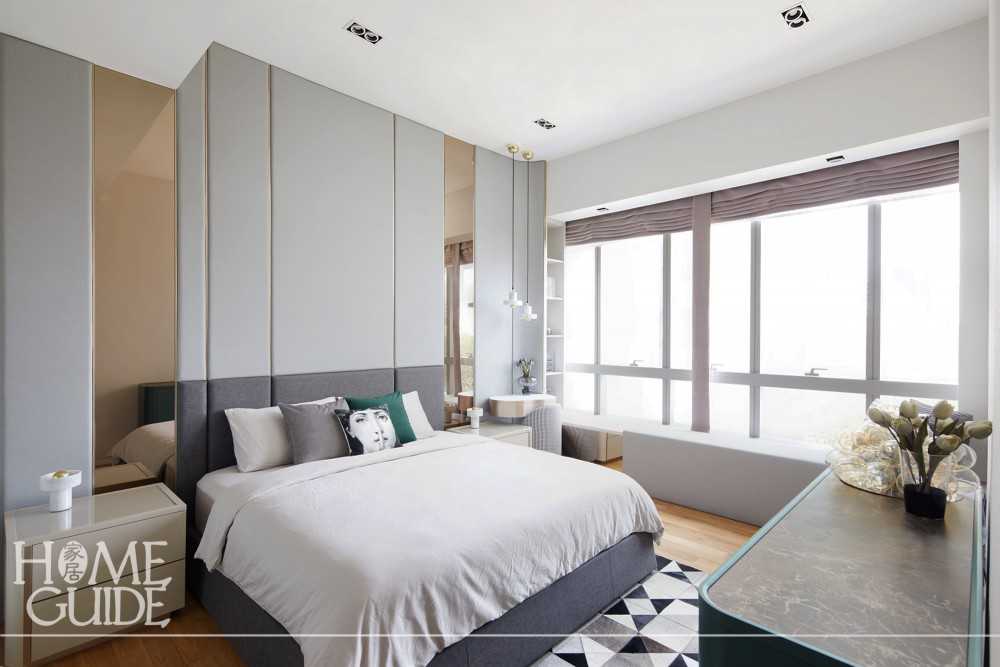 Scandinavian Bedroom with Bedroom Dresser and Children's Beds