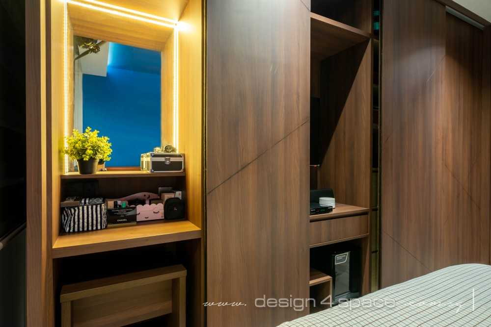 Modern Bedroom with Mirror and Wardrobe