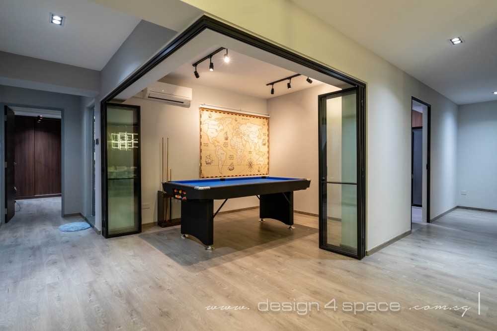 Modern Entryway with Vinyl Flooring and Glass Door