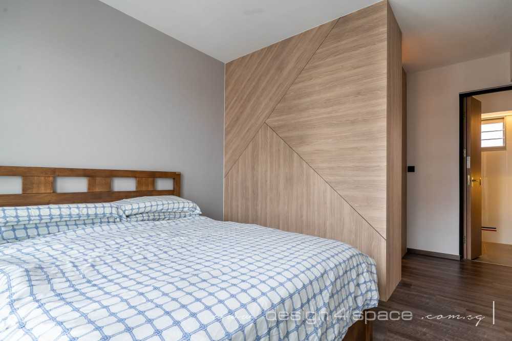 Industrial Bedroom with Vinyl Flooring and Wardrobe