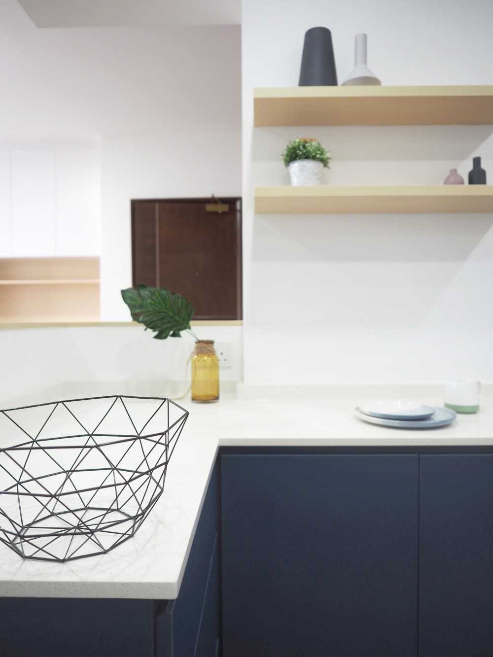 Modern Kitchen with Countertop and Vinyl Flooring