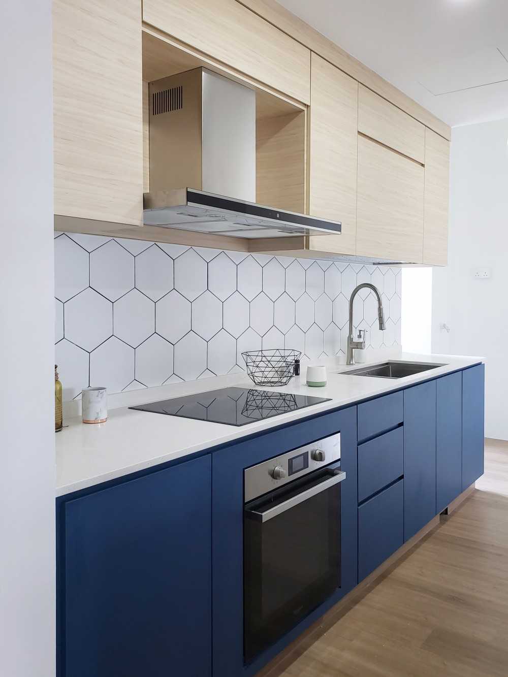 Modern Kitchen with Countertop and Vinyl Flooring
