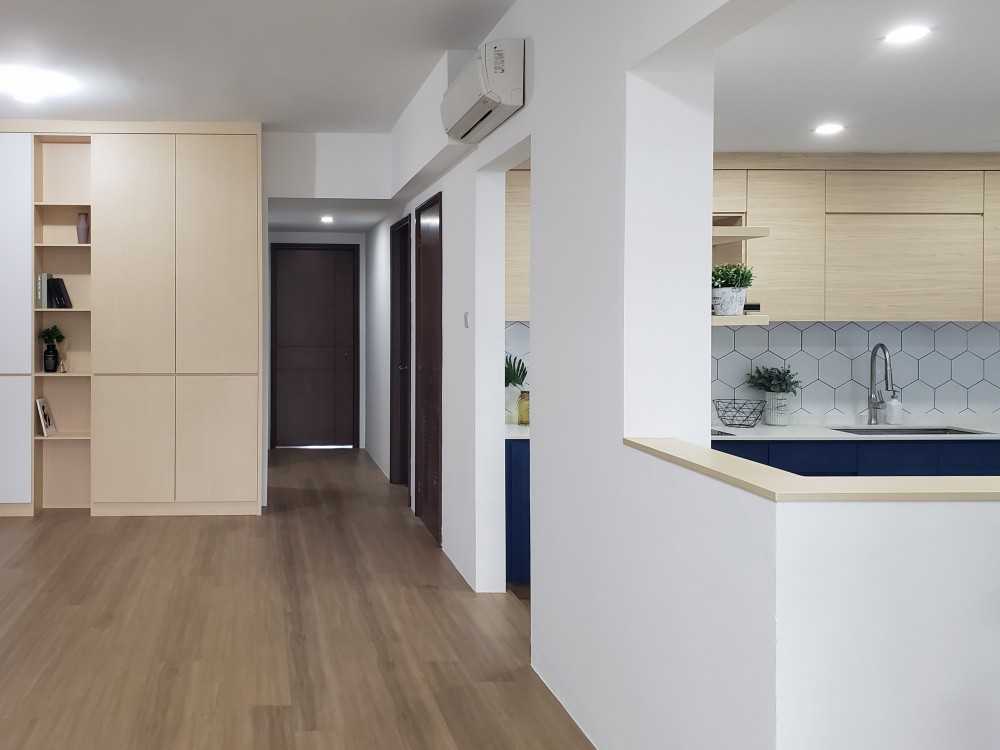 Modern Foyer with Artwork and Console Table