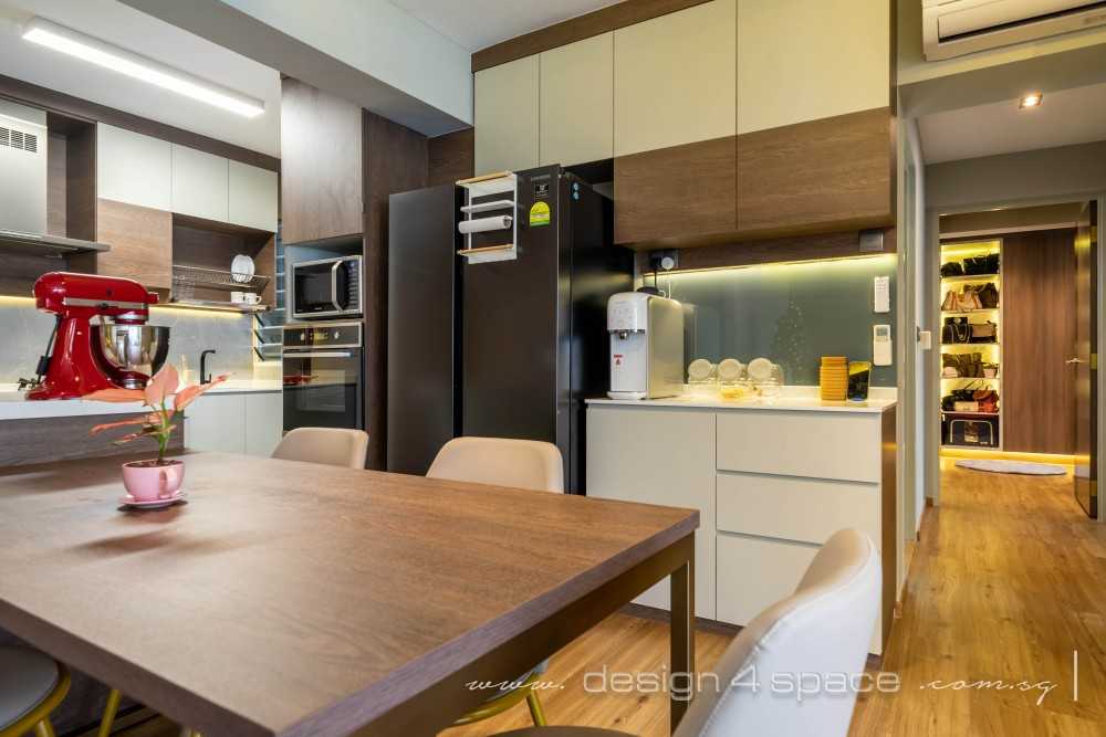 Modern Kitchen with Vinyl Flooring and Wood Flooring