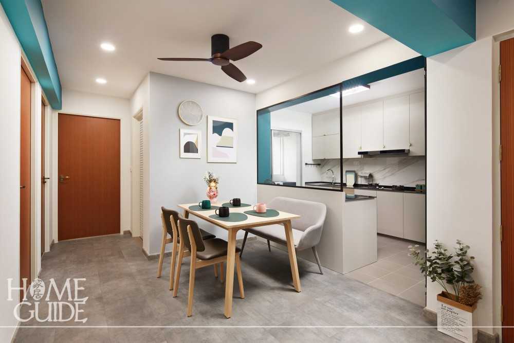 Modern Dining Room with Cove Lighting and Dining Chairs