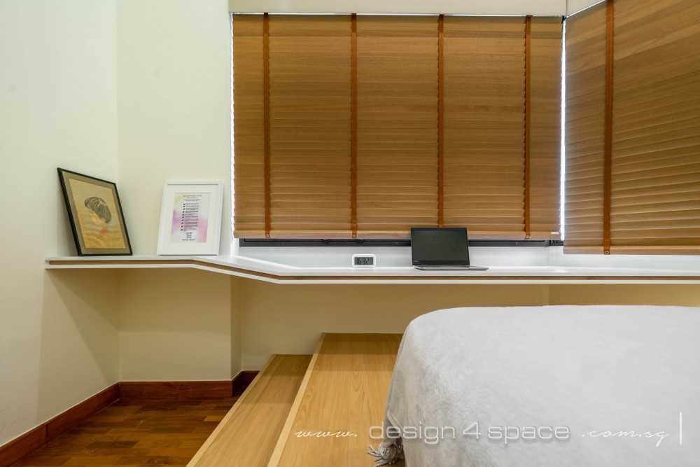 Modern Bedroom with Platform Bed and Vinyl Flooring