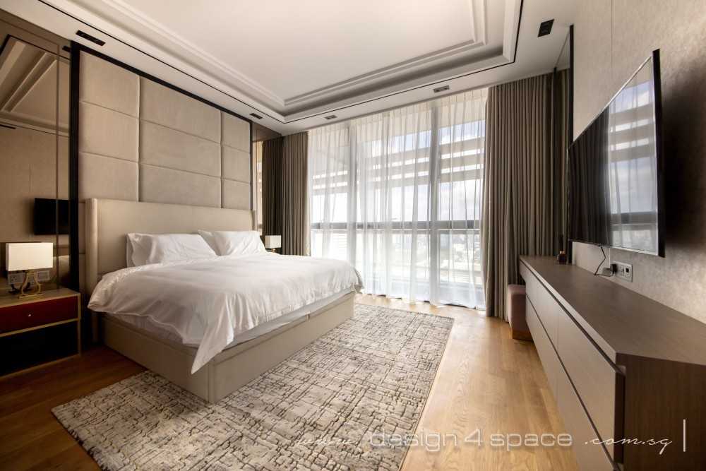 Modern Bedroom with Vinyl Flooring and Wardrobe