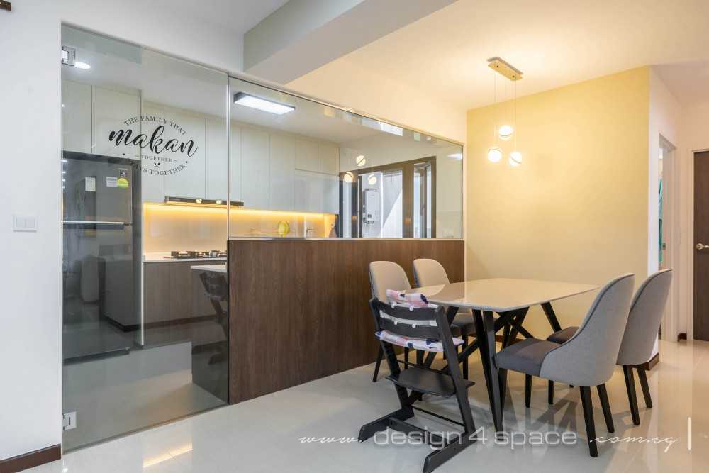 Modern Dining Room with Drop Light and Dining Table
