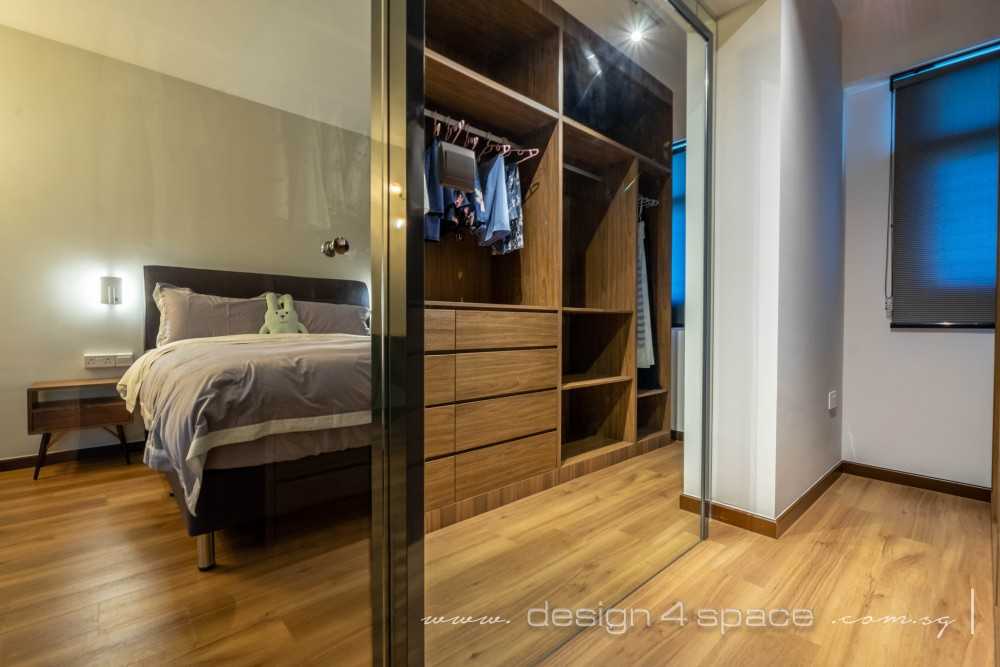 Modern Bedroom with Vinyl Flooring and Wardrobe