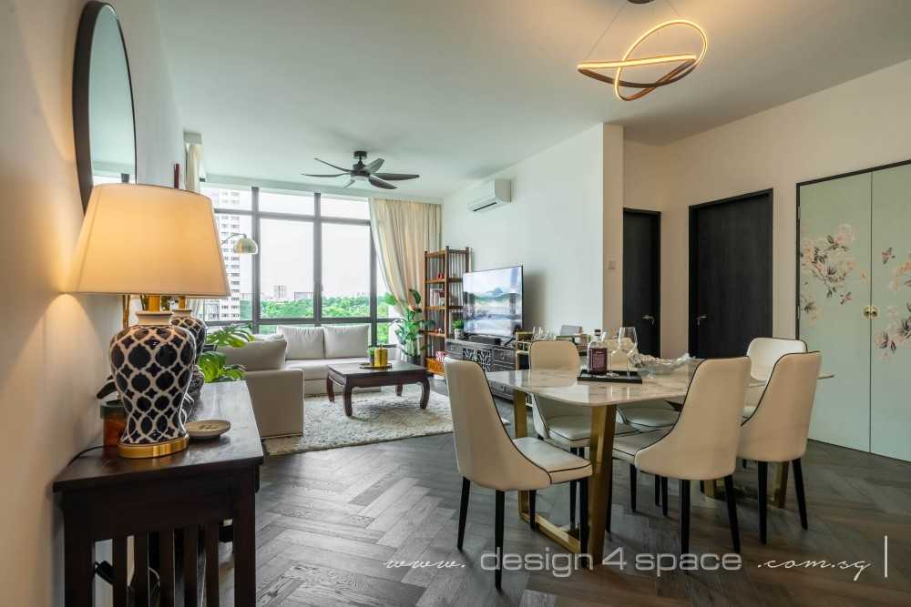 Asian Dining Room with Dining Table and Dining Chairs
