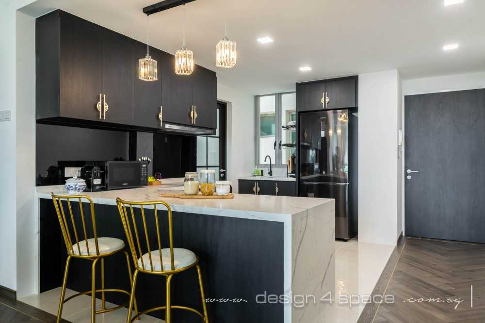 Asian Kitchen with Open Kitchen and Kitchen Backsplash