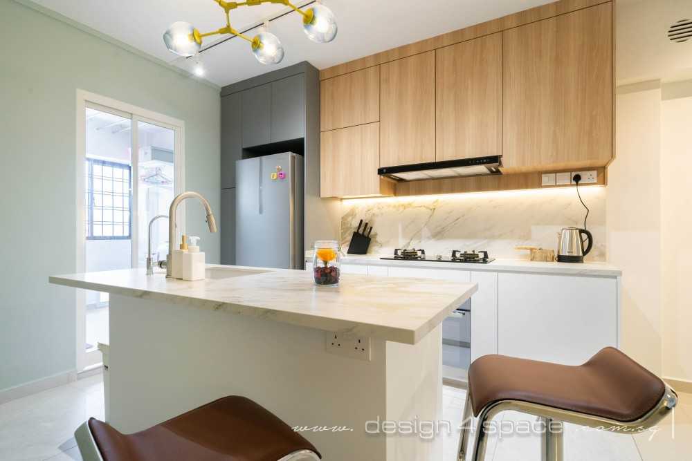 Contemporary Kitchen with Kitchen Window and Kitchen Backsplash