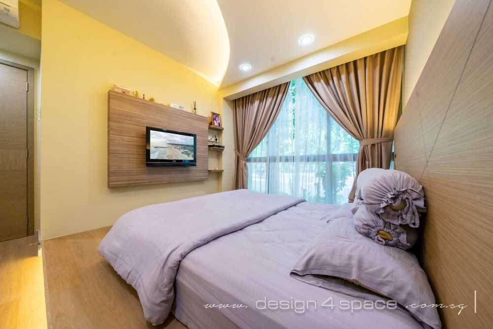 Modern Bedroom with Platform Bed and Wood Flooring