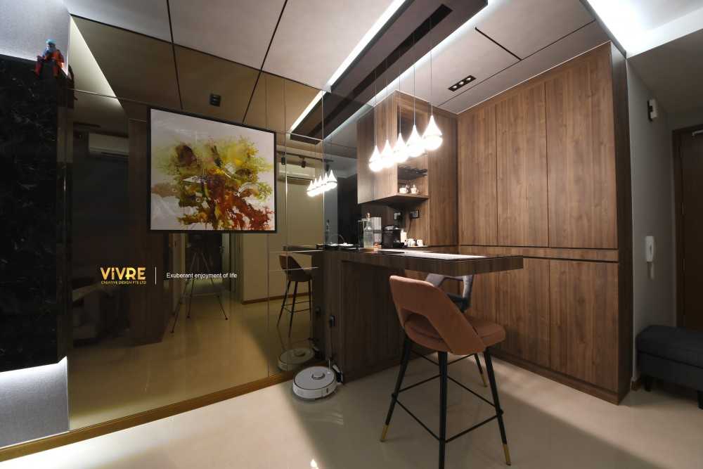 Modern Dining Room with Drop Light and Cove Lighting