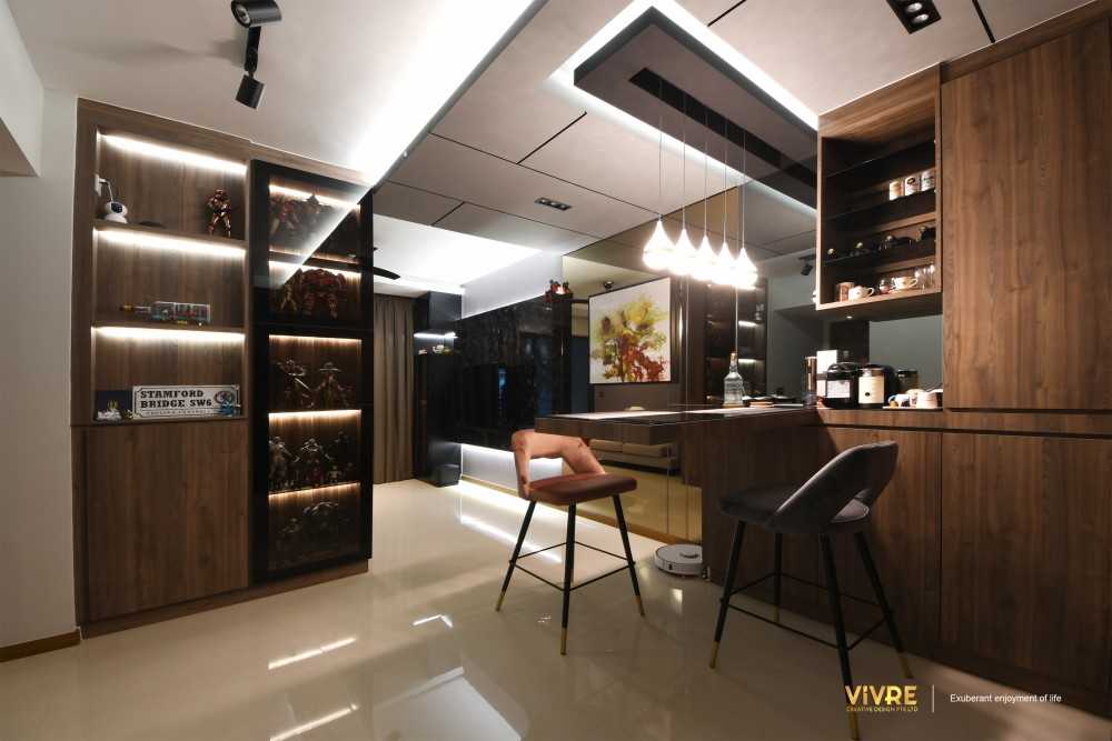 Modern Dining Room with Cove Lighting and Drop Ceiling