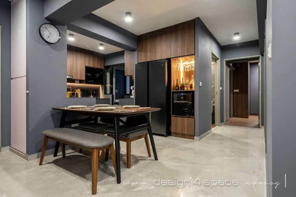 Modern Dining Room with Ceiling Light and Dining Table