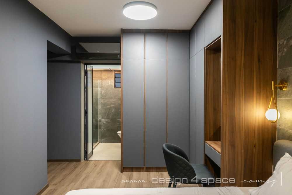 Modern Bedroom with Vinyl Flooring and Wood Flooring