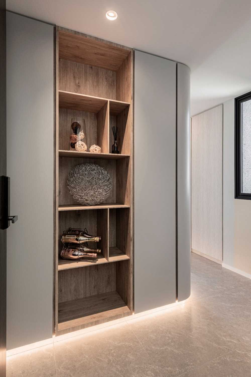 Modern Foyer with Artwork and Console Table