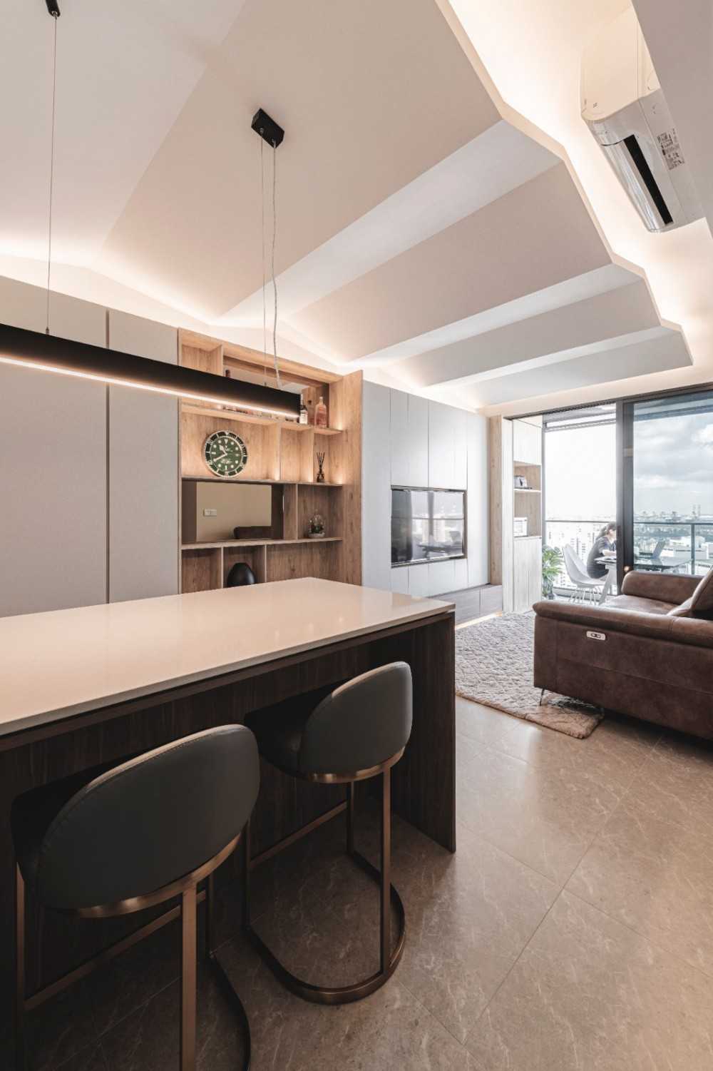 Modern Kitchen with Countertop and Cupboard