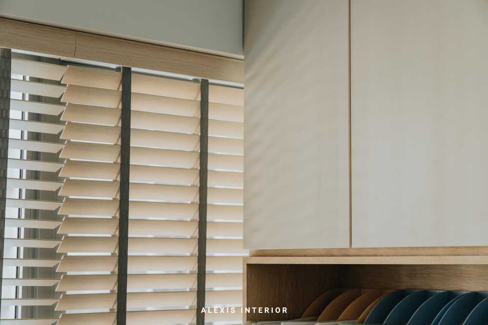 Country Bedroom with Roller Blinds and Storage Cabinets