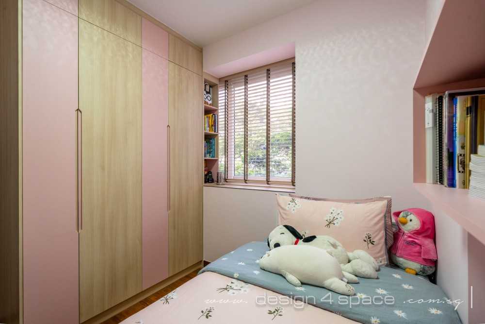 Modern Bedroom with Bookshelf and Platform Bed