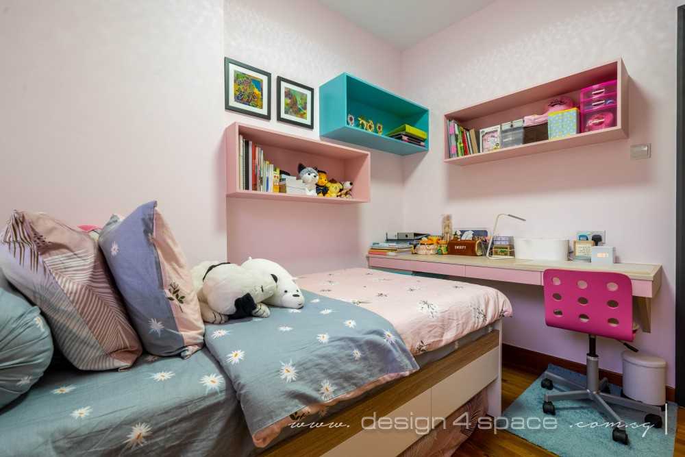 Modern Bedroom with Vinyl Flooring and Granite Floor