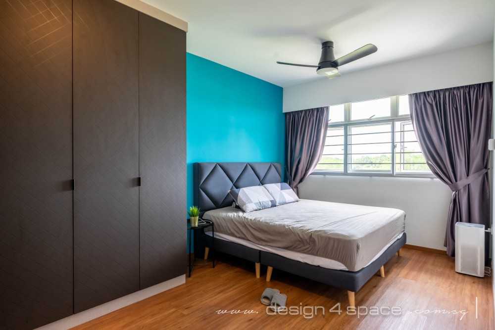 Contemporary Bedroom with Vinyl Flooring and Cove Lighting