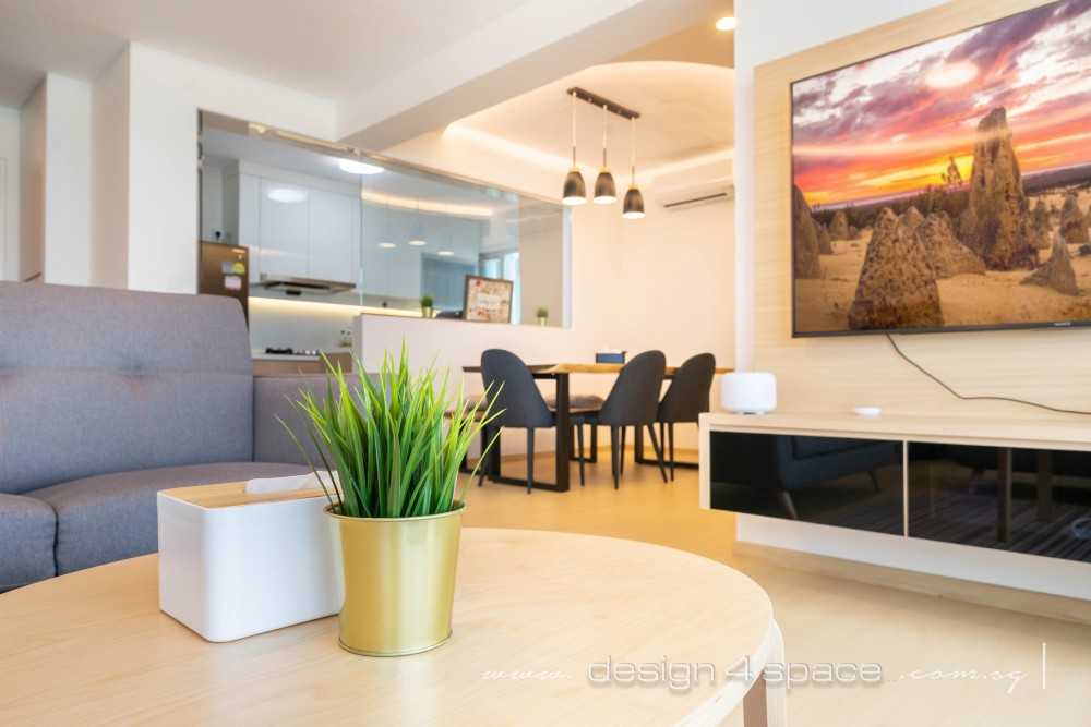 Contemporary Living Room with Vinyl Flooring and Wood Flooring