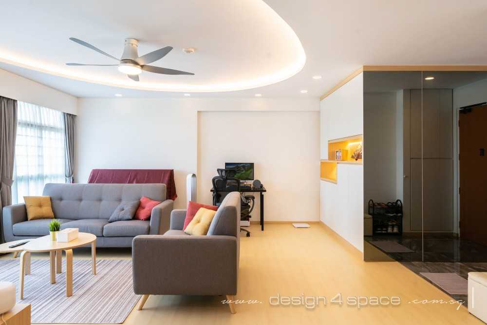 Contemporary Living Room with Drop Ceiling and Ceiling Light