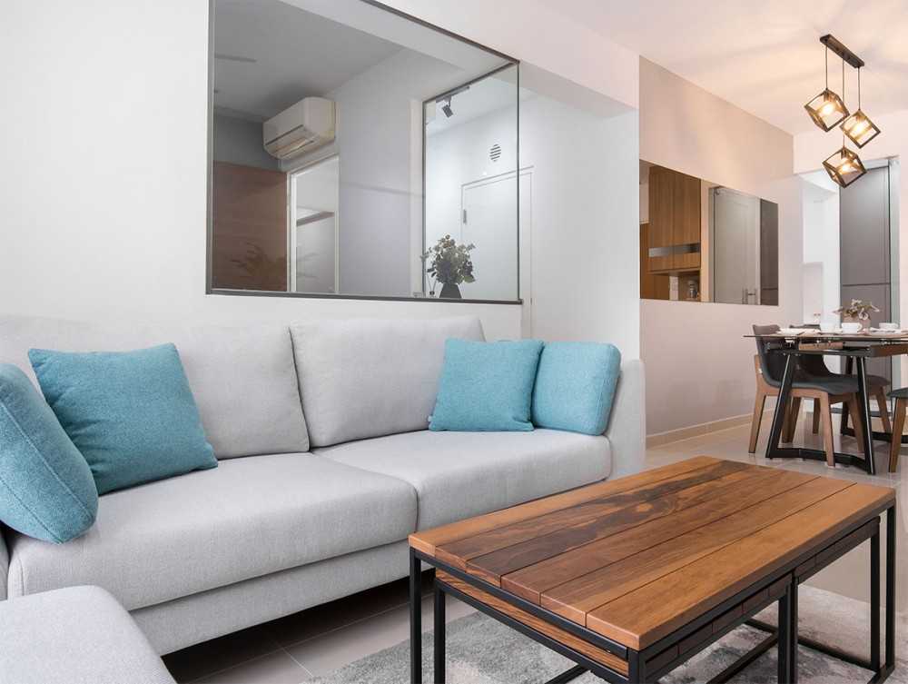 Modern Living Room with Sofa and Coffee Table