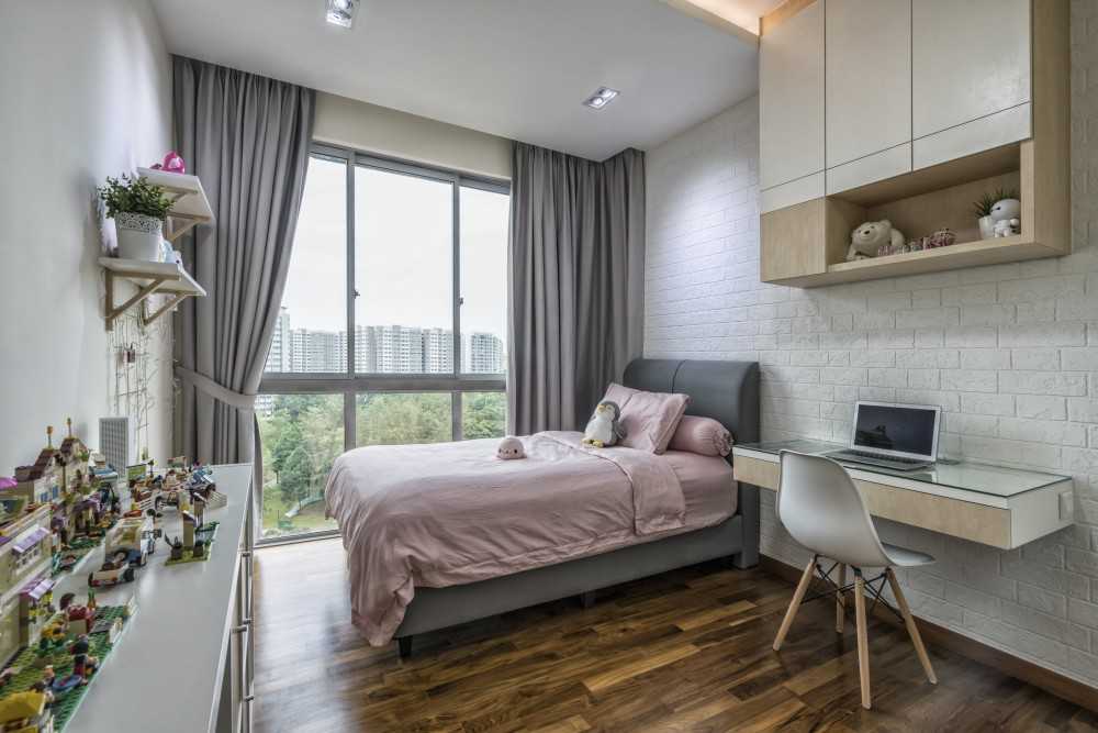 Modern Bedroom with Cove Lighting and Bedside Table