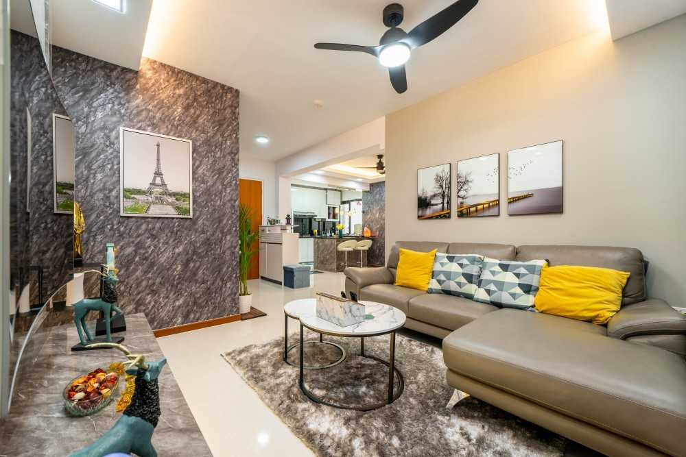 Contemporary Living Room with Sofa and Coffee Table